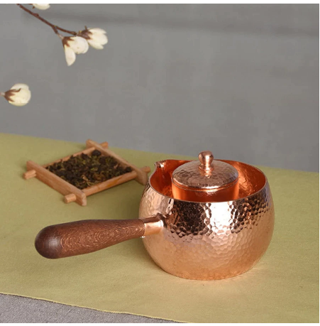 Handcrafted Side-Handle Copper Kettle