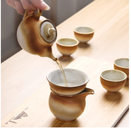 Stoneware Entirely Handmade Creative Vintage Tea Set