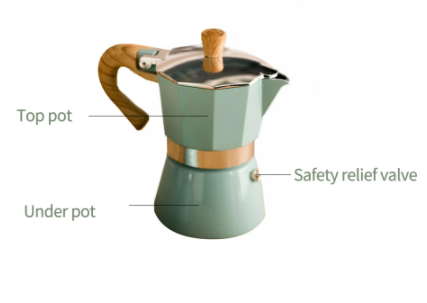 European Classic Aluminum Coffee Pot Espresso Coffee Maker Percolator Stove Top Pot 6 Cup 300ml