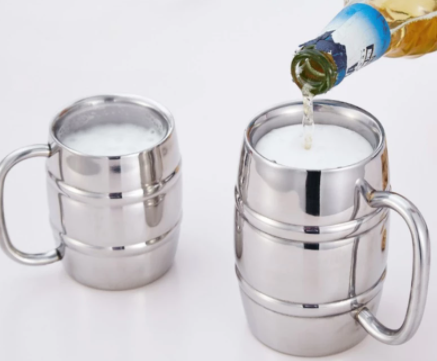 Stainless Steel Beer Cup Mugs 400ml