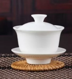 Chinese Tea Set Kung Fu White Ceramic Gaiwan