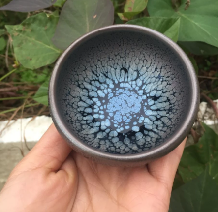 Hand-crafted Jian Kiln Tea Bowl With Oil Spot Glaze