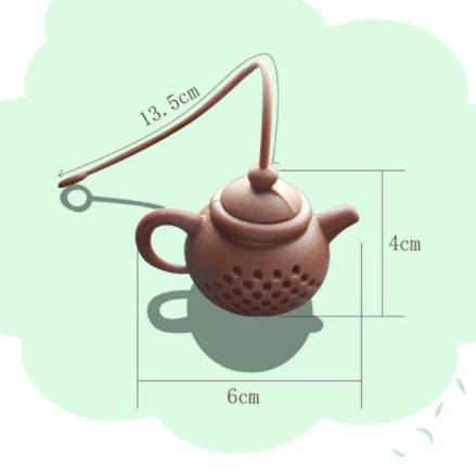 Creative Teapot-Shape Tea Infuser Strainer Silicone Tea Bag- Set of 3