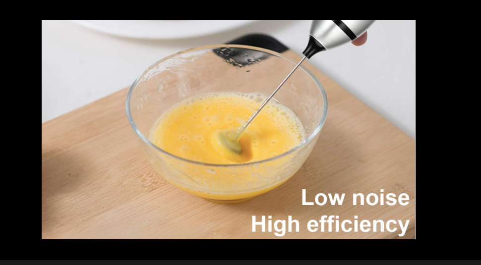 Blender Milk Frother Handheld Electric Mixer Foam Maker Stainless Whisk 3 Speed USB Rechargeable