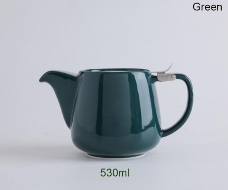 Japanese Ceramic Teapot With Stainless Steel Strainer  Filter