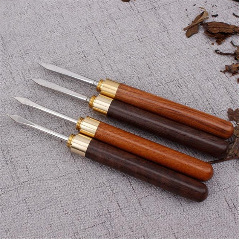 Sandalwood Tea Knife Needle Pick With Wood Handle Puer Tea Professional Tools