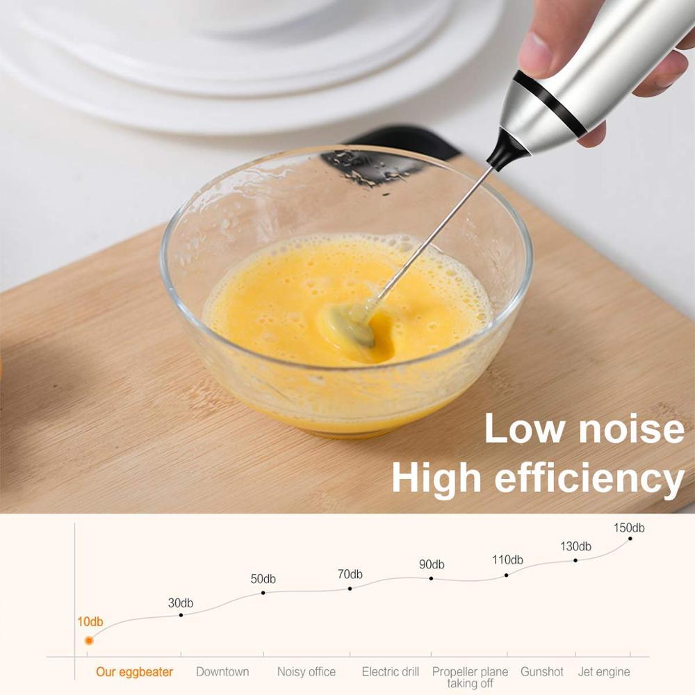 Frother Handheld Iron Electric Milk Frother USB Rechargeable Milk