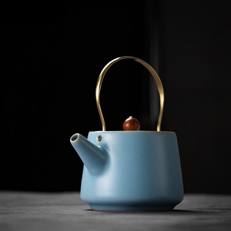 Indigo Japanese Style Ceramic Teapot Kettle