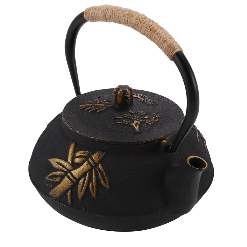 Japanese Cast Iron Teapot Kettle with Stainless Steel Infuser and Filter