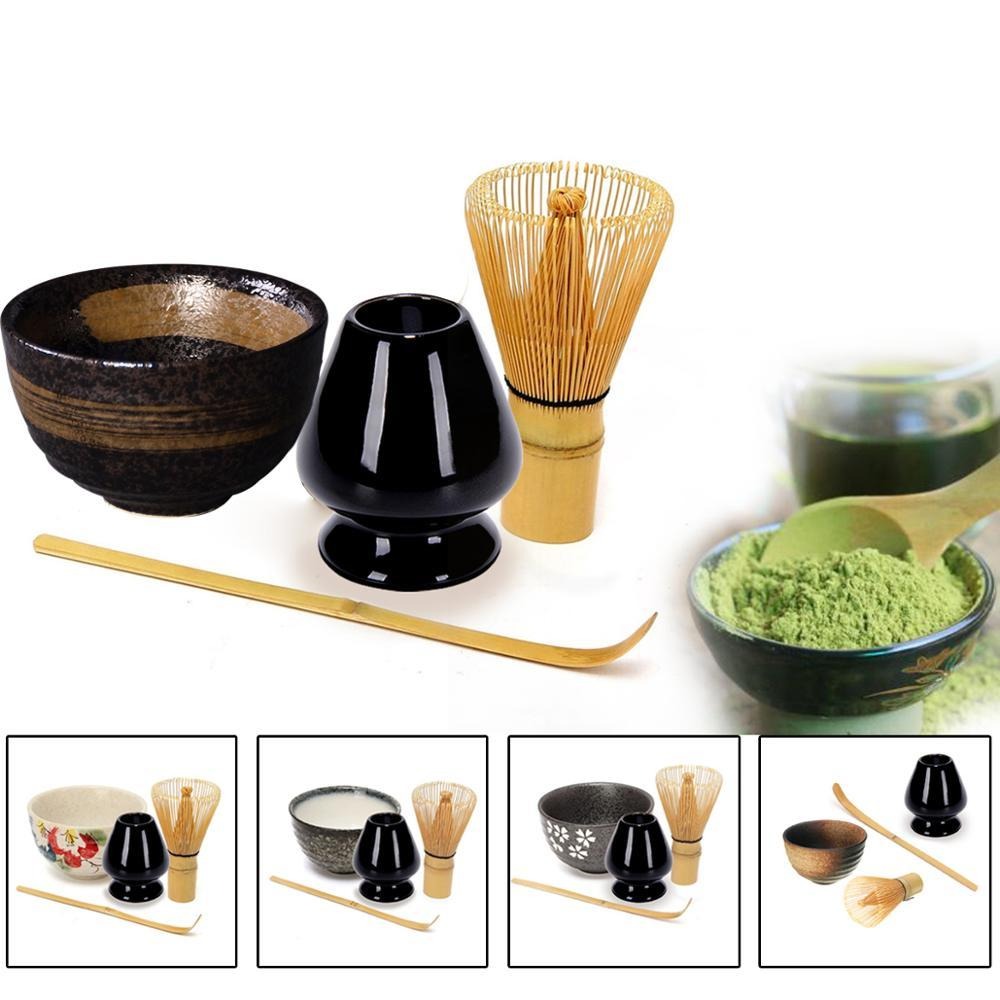 Japanese Matcha Tea Set, Matcha Bamboo Whisk Set
