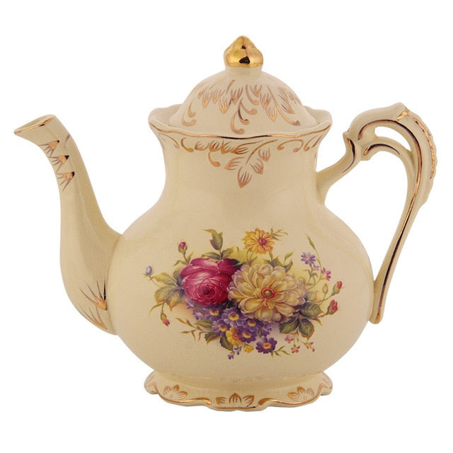Ceramic Tea Pot Set Lovely Porcelain large capacity