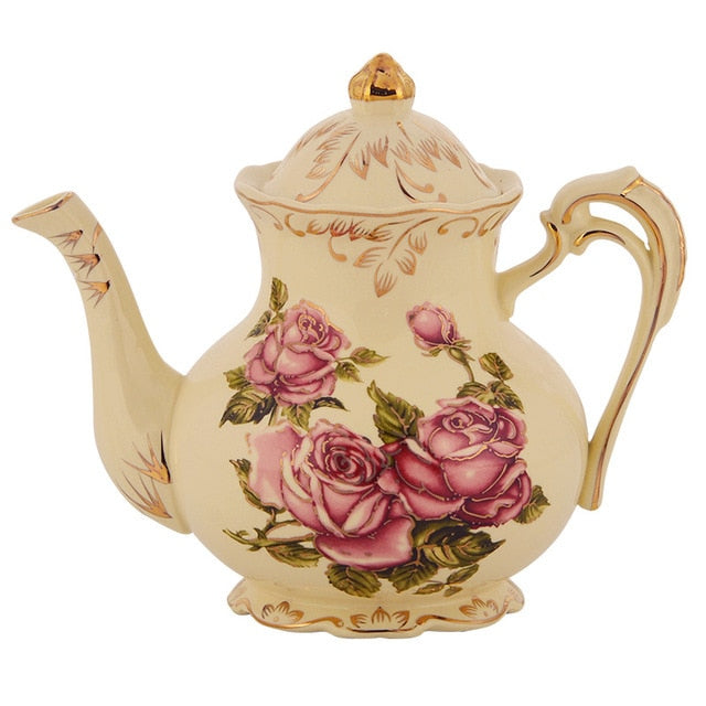 Ceramic Tea Pot Set Lovely Porcelain large capacity