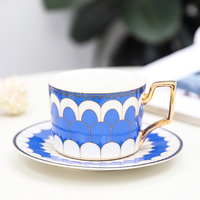 Moroccan Style Coffee Cup Plate Luxury European and American Cup