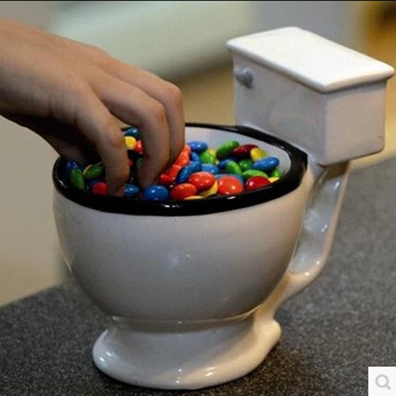 Toilet Ceramic Coffee Mug With Handle Cup Fun Gift