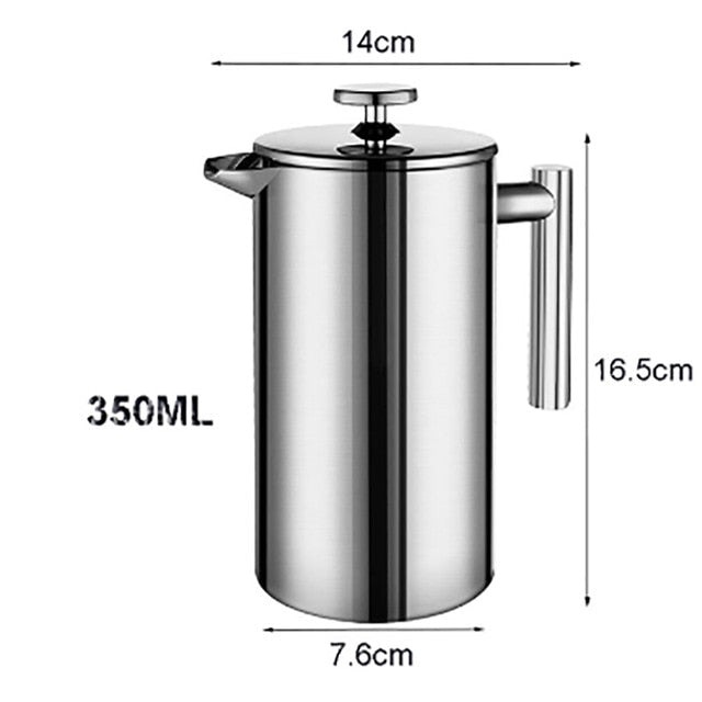 Insulated Double-Walled Stainless Steel French Press