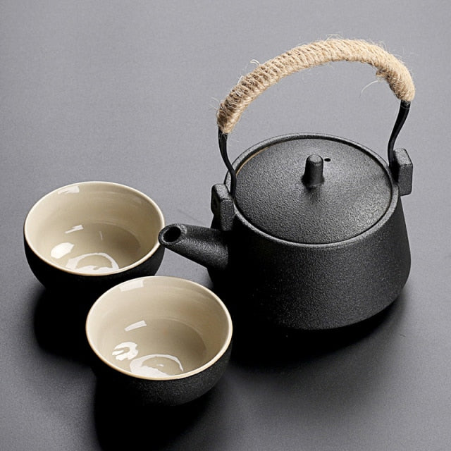 Black Crockery Ceramic teapot Teacup Chinese Kung-Fu Drinkware