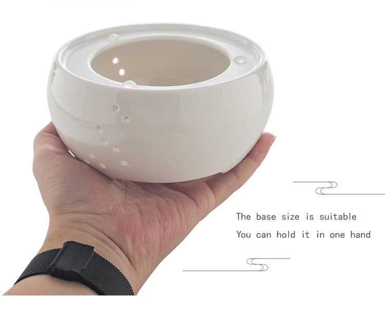 Porcelain Candle Heater Tea Pot Base Portable Candle Holder