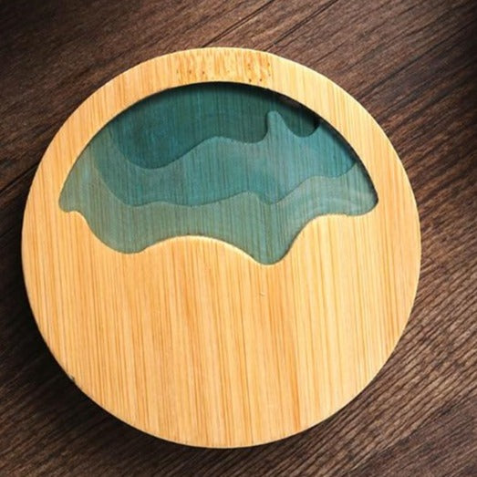 Coasters Placemat Bamboo Resin Waterproof Insulation Tea Coffee Cup