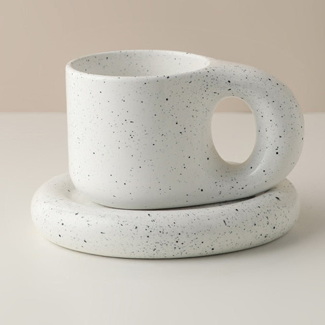 Modern Design Porcelain Coffee Cup and Plate – TheWokeNest