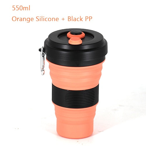 Portable Travel Silicone Coffee Cup Collapsible Leak Proof