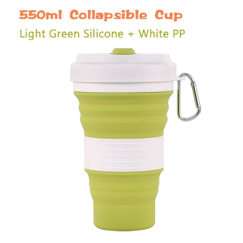 Portable Travel Silicone Coffee Cup Collapsible Leak Proof