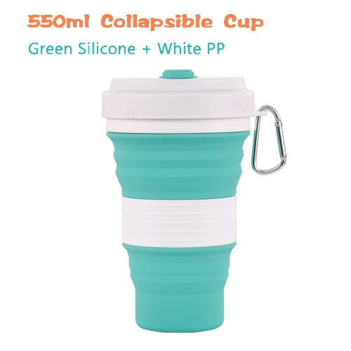 Portable Travel Silicone Coffee Cup Collapsible Leak Proof