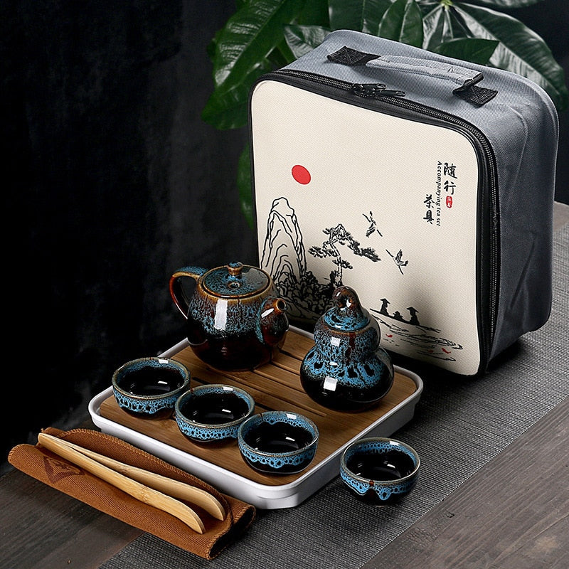 Ceramic Kung Fu Portable Tea Set