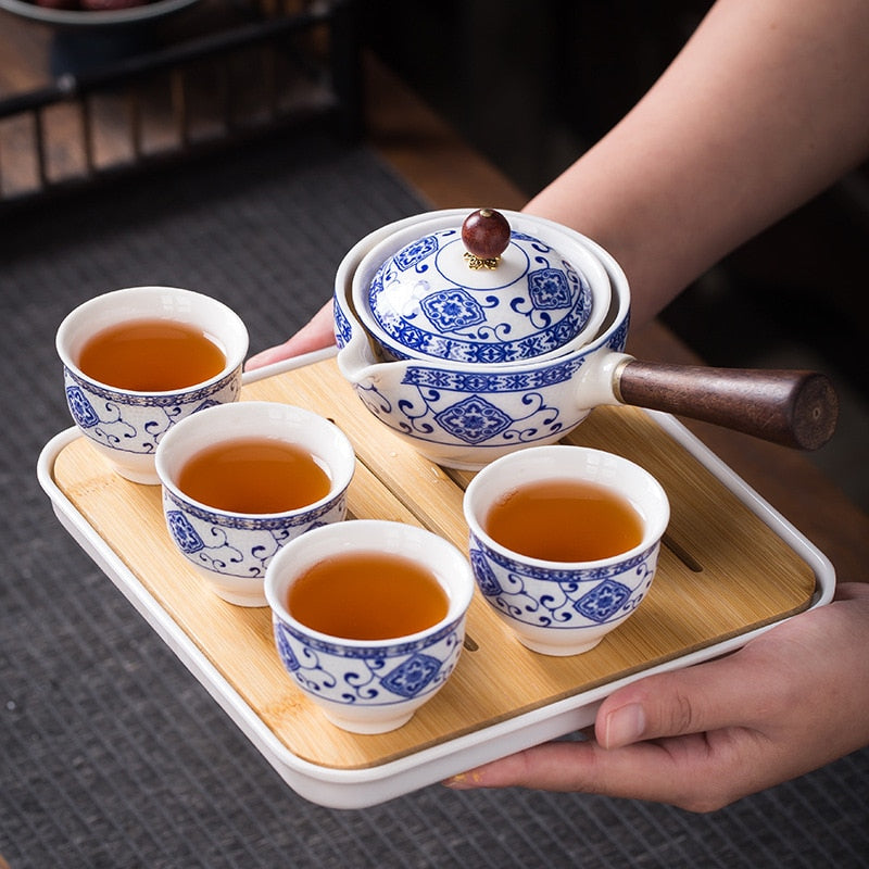 kung Fu Set Chinese Travel Tea Set - Ceramic Kung Fu Tea Set with