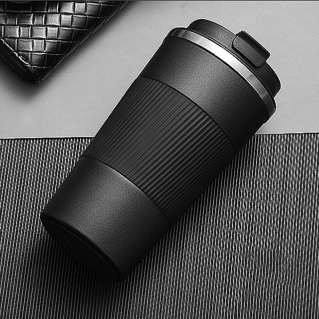 Double Stainless Steel Coffee Thermos Mug Leak-Proof with Non-slip Cas –  TheWokeNest