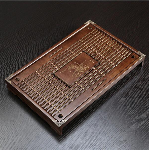 Solid Wood Tea Tray Drainage  Kung Fu Tea Board Table Chinese Ceremony Tools