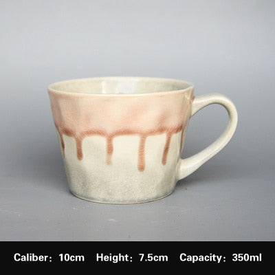 Creative personality ceramic mug Nordic simple coffee cup water cup Vintage cereal milk breakfast cup travel cups mug coffee mug