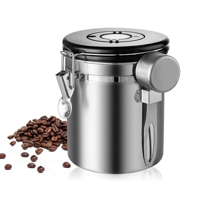 Stainless Steel Airtight Coffee Container Storage Canister Set Coffee jar Canister With Scoop For Coffee Beans Tea