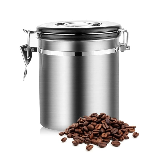 Stainless Steel Airtight Coffee Container Storage Canister Set Coffee jar Canister With Scoop For Coffee Beans Tea