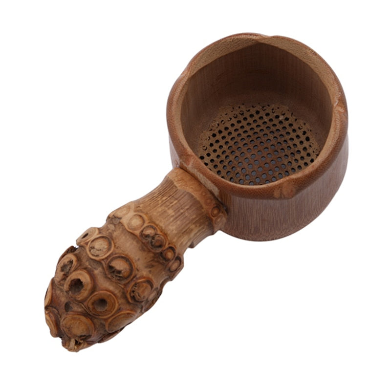 Natural Bamboo Tea Strainer Infuser Filter Infuser Tea Tools For Tea Brewing Accessories